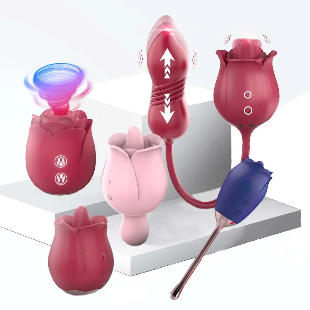 Thrusting sucking remote female lipstick dildo mini rose finger vibratore anale bacchetta per le donne giocattolo del sesso g sopt uovo vibrante