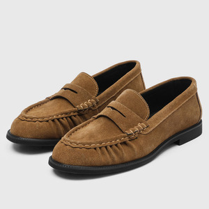 Nouvelle Collection Printemps 2026 – Mocassins Homme Plissés à la Main Style Français-Britannique en Cuir Véritable – Chaussures Décontractées et Habillées pour Affaires - Product Image 3
