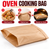 Sacs en papier sulfurisé antiadhésifs résistants à la chaleur, conception à fermeture facile pour rôtir poulet et légumes juteux, sacs de cuisson au four