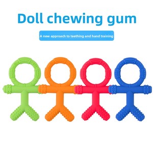 Collana da masticare in silicone per gengive del bambino, giocattolo masticabile a forma di bambino con cordino, per 0-24 mesi - Product Image 5