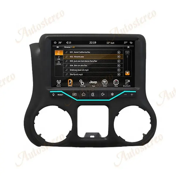 เครื่องเสียงรถยนต์หน้าจอ9นิ้ว,แอนดรอยด์9.0 64GB ระบบนำทาง GPS สำหรับ Jeep Wrangler 2013-2018เครื่องเล่นวิทยุมัลติมีเดียระบบสเตอริโออัตโนมัติ