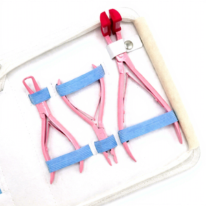 Kit d'outils professionnels pour extensions de cheveux TEEJAY, rose bébé, acier inoxydable, léger, réutilisable, logo OEM personnalisé, emballage personnalisé - Product Image 5