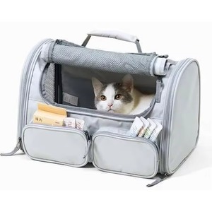 Free Sample <b>Cat</b> <b>Carrier</b>, Soft-Sided Small Dog <b>Carrier</b>, Large <b>Cat</b> Travel <b>Bag</b> with Mesh Window, Under 40 lb Airline Approved - Product Image 1