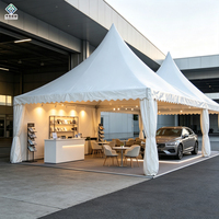 Tente de réception commerciale robuste pour salon professionnel, extérieur, 5 x 5, résistante aux intempéries, protection UV, pour mariage et fête