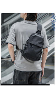 Mochila bandolera negra para hombre y mujer, ligera, de una sola correa, mochila tipo sling, venta al por mayor. - Product Image 6