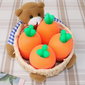 Juguetes Sensoriales de Zanahoria Adorable para Apretar, de Rebote Lento, Taba Squishy, Vegetal Simulado, Antiestrés para Niños de 5 a 7 Años - Product Image 1