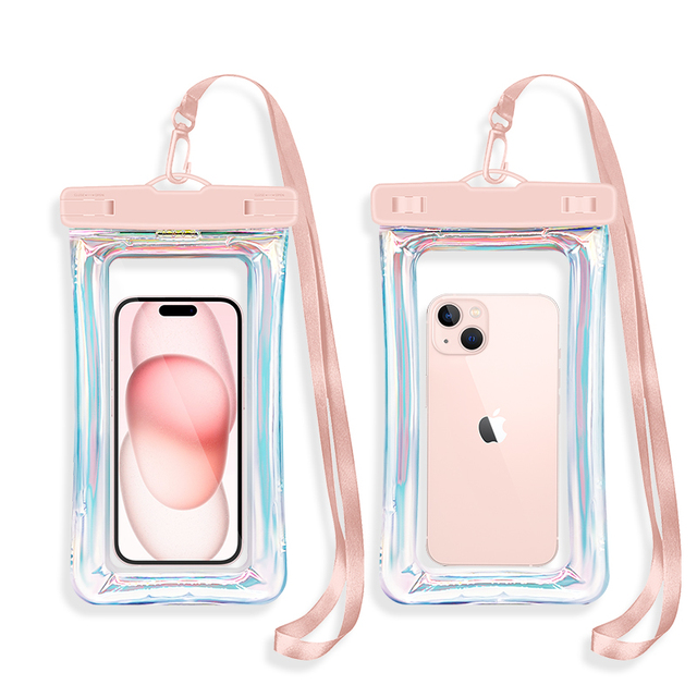 Beach Accessories TPU Floating IPX8 Waterproof Pouch With Adjustable Lanyard Swim Friendly Phone Case