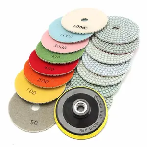 <span class=keywords><strong>Pad</strong></span> Poles Berlian 10cm 4 Inch Basah/Kering, Roda Gerinda Poles, <span class=keywords><strong>Pad</strong></span> Poles Tahan Lama untuk Granit, Beton, Marmer - Product Image 2