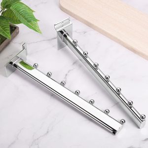 Customize 19mm Round Tube 5 Balls Clothing <b>Hooks</b> Slatwall Metal Slotted Wall <b>Hook</b> for Mdf - Product Image 4