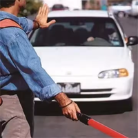 Bâton de signalisation LED vert rouge et stroboscopique Bâton de lumière électrique en plastique Bâton de feu de circulation multicolore