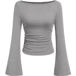 Nuova Tendenza Transfrontaliera: Abito Coreano con Spalline Sottili, Vestibilità Slim, Maniche Lunghe, Scollo Sexy a Barca, Casual da <span class=keywords><strong>Donna</strong></span> - Product Image 5