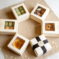 Boîtes à pâtisserie personnalisées en gros avec fenêtre transparente et votre logo, emballage de qualité supérieure pour desserts/gâteaux/pâtisseries pour les boulangeries