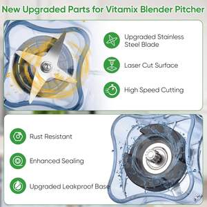 Pour <span class=keywords><strong>Vita</strong></span> --- <span class=keywords><strong>mix</strong></span> 64oz Pichet de remplacement à profil bas pour pièces de mélangeur Compatible 750 E310 - Product Image 6