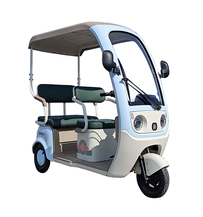 Sunsen Sunsen Power Electric Tricycle 72V Rickshaw with 3 Seats Cabin Closed ...
