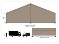 Structure de tente d'entrepôt en acier galvanisé certifié, type hangar à charpente, conteneur de stockage, abri minier portable, atelier de construction en tissu