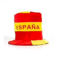 HLC Cadeau promotionnel personnalisé Accessoire de supporter Espagne Danemark Pologne Chapeaux de supporter Perruque et bandeau patriotiques style punk rock pour le Euro