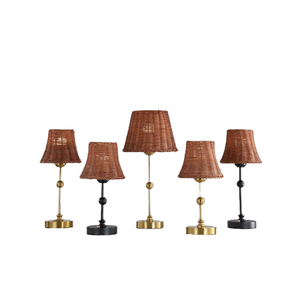 Modern Simple LED Rattan Novelty Cordless <b>Table</b> <b>Lamp</b> for Cafe & Bedroom Decor Restaurant Atmosphere - Product Image 1