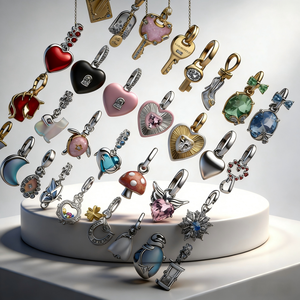 Nouveau Pendentif Original en Argent Sterling 925, Motifs Lune, Cœur, Nœud, <span class=keywords><strong>Tortue</strong></span>, Ours, Compatible avec Colliers et Bracelets pour Femmes, Bijou Exquis, Cadeau - Product Image 1