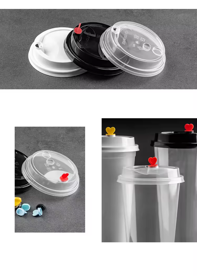 Disposable 90mm 95mm 98mm PS PET PP Plastic Paper Lid for Coffee Hot ...