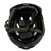 Casque ouvert léger FAST PJ Bump vert tactique composite résistant à l'eau avec 16-20 aérations pour la conduite, ensemble ABS