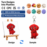 Créez votre propre design de porte-clés mascotte animale en peluche personnalisée, avec expression mignonne, tendance TikTok, pour cadeau ou promotion.
