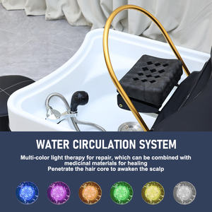 Nouveau design sans plomberie 90 litres réservoir d'eau tête de spa lit de massage salon de coiffure lit avec <span class=keywords><strong>shampoing</strong></span> - Product Image 4