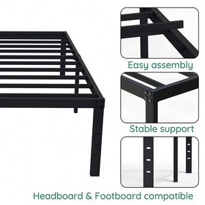 WEKIS Factory Wholesale 14" Height Modern TWIN/FULL/QUEEN/KING High <b>Platform</b> Twin Size <b>Bed</b> <b>Frame</b> Contemporary <b>Bed</b> <b>Frame</b> - Product Image 4