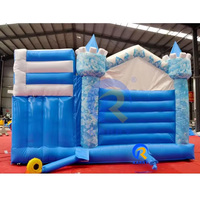Château gonflable pour enfants en PVC commercial, château gonflable pour adultes, château gonflable Elsa avec toboggan pour le plaisir des enfants dans la cour
