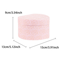 Yiyu Vente en gros Boîte à bijoux personnalisée motif cœur rose écologique avec miroir, organisateur de bijoux en papier rose en vrac pour bagues, boucles d'oreilles, cadeaux