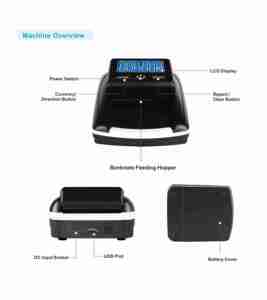 10W abd doları Euro yabancı para akıllı para dedektörü toplam tutarı mevcut lityum pil fatura sayacı Mix değeri - Product Image 5