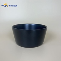 Vente en gros d'usine Vajillas, service de table en grès noir 16 pièces, ensembles de vaisselle, 16 pièces, service de table moderne européen noir mat
