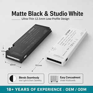 Alimentation LED multi-ports CHALLAT pour meuble, 12V 60W 5A, ultra-mince, avec sorties commutées et constantes - Product Image 1