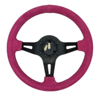 350 MM Universal Rose Suede Deep Dish 95 MM Drift Racing Games Volant modifié