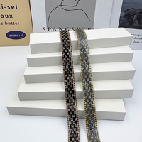 XLQ3914 Nouveau Ruban de strass carrés en verre thermocollant, extensible et écologique, pour la décoration de robes, de chaussures, de vêtements de mariage et le bricolage, très demandé