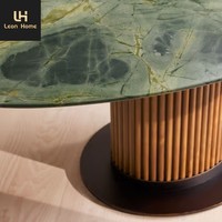 Table à manger de luxe en marbre pour 8 personnes, idéale pour les projets de villas – Fabrication directe usine