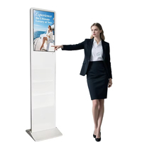 Pantalla LCD Publicitaria de Pie para Interiores con Pantalla Táctil Full HD de 32 Pulgadas, Sistema Operativo Android/Windows, para Folletos Digitales y Señalización