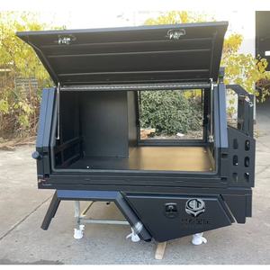 Boîte à outils en aluminium <span class=keywords><strong>4x4</strong></span> Ute avec <span class=keywords><strong>cage</strong></span> pour chien sur plateau UTE Canopy Tub - Product Image 6