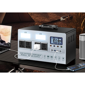 เครื่องชาร์จพลังงานแสงอาทิตย์ 1200W พร้อมสถานีพลังงานแบบพกพา แบตเตอรี่ลิเธียมเทอร์นารี คลื่นไซน์บริสุทธิ์ MPPT พอร์ต Type-C USB และไฟ LED - Product Image 3