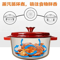 Cocotte multifonctionnelle de style moderne en fonte d'aluminium émaillée antiadhésive, ustensile de cuisine domestique, matériel métallique
