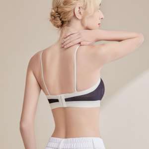 Soutien-gorge de sport bandeau confortable, respirant, sans coutures, push-up, à couvrance complète, sans armatures, pour le quotidien, au design tricoté simple et décontracté sans bretelles - Product Image 4