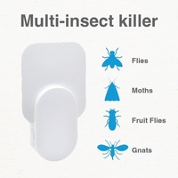 Piège à mouches domestique le plus vendu pour le printemps, l'été et l'automne, avec plaque adhésive et lumière LED enfichable pour insectes volants et mouches à fruits