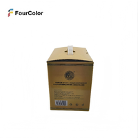 Boîte à bière en carton kraft recyclable avec laminage mat et poignée, forme personnalisable pour l'emballage des boissons