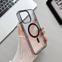 Coque de téléphone de luxe en acrylique PC mat effet peau, anti-chute, magnétique et antichoc pour iPhone 17 16 15 14 13 12 11 Pro Max Plus