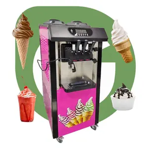 South Africa Jiangmen 7 Mix Flavor Prince Spare Part 3 in 1 Icecream Maker Soft Ice Cream Machine Korea with Syrup