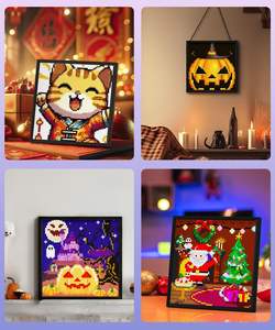 <span class=keywords><strong>Divoom</strong></span>-Pantalla de panel LED digital para sala de juegos, marco digital de nube de píxeles, 64X64, control por aplicación, para decoración de sala de juegos, redes sociales - Product Image 6