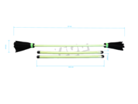Bâton de jonglage professionnel Ultimate Glow Flower Devil Stick, accessoires de jonglage légers et durables en plastique et daim pour spectacles sur scène