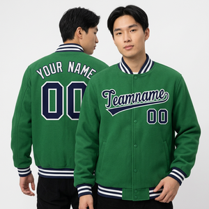 เสื้อแจ็คเก็ตวาร์ซิตี้ผู้ชายแบบสั่งทำพิเศษ สีตัดต่อ ปักลาย ทรงปกติ ติดกระดุมด้านหน้า สไตล์ลำลอง สตรีทแวร์ เสื้อนอก - Product Image 2