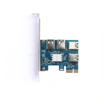 PCIE PCI-E PCI Express Riser Card 1x to 16x 1 to 4 USB 3.0 Slot Multiplier Hub Adapter