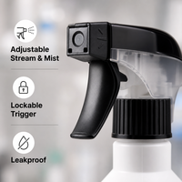 Vente en gros de flacons pulvérisateurs à pompe résistants aux produits chimiques en HDPE de 580 ml pour le nettoyage domestique et automobile