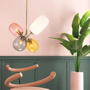 Lampe suspendue en verre Chambre minimaliste moderne Lampe suspendue chaude pour chambre d'enfant - Product Image 1